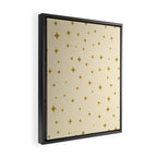 Make a wish - Gold star pattern Framed Canvas Print Gallery Image 2