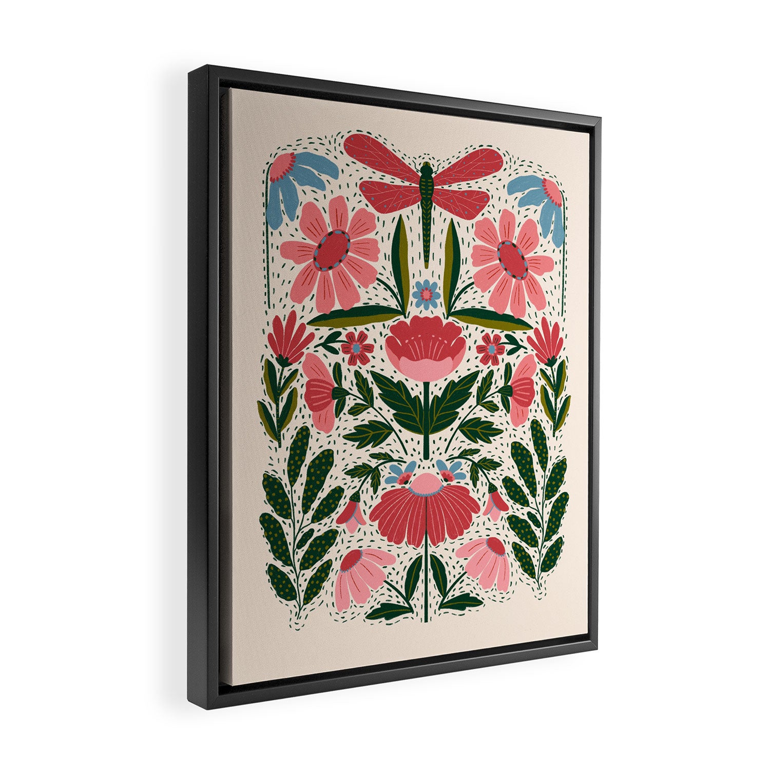 Memories - Dragonfly Garden Framed Canvas Print Gallery Image 2