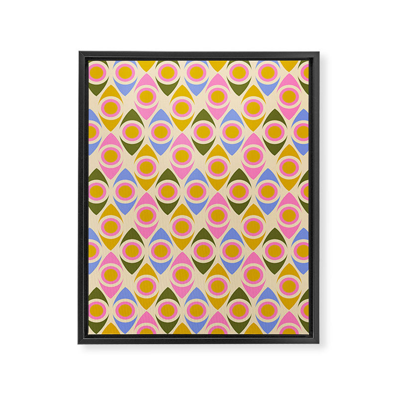 Mid century Modern Geo Pattern 1 Framed Canvas Print Gallery Image 8