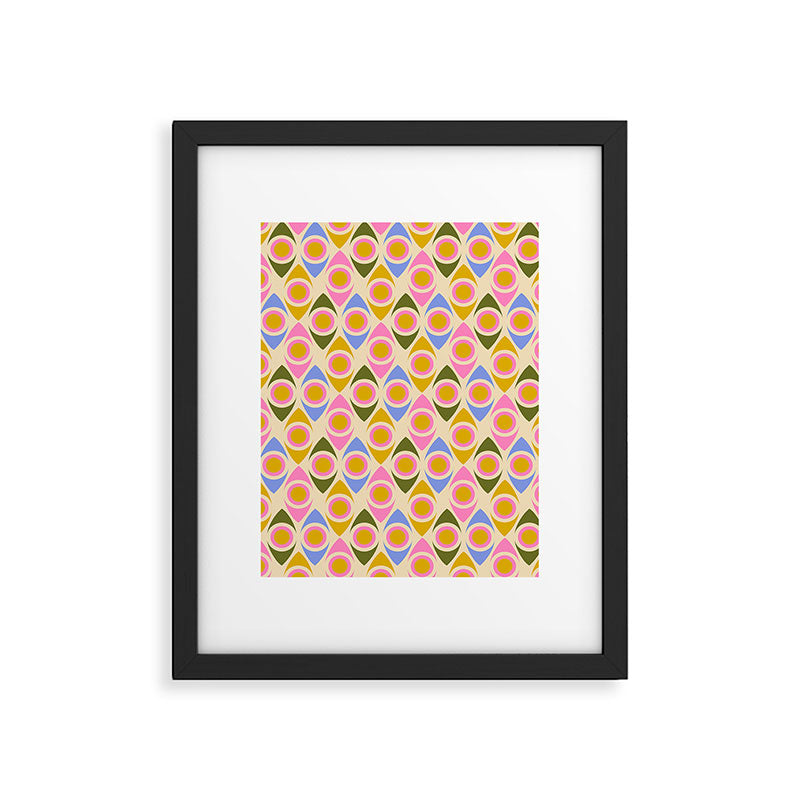 Mid century Modern Geo Pattern 1 Framed Art Print Gallery Image 6