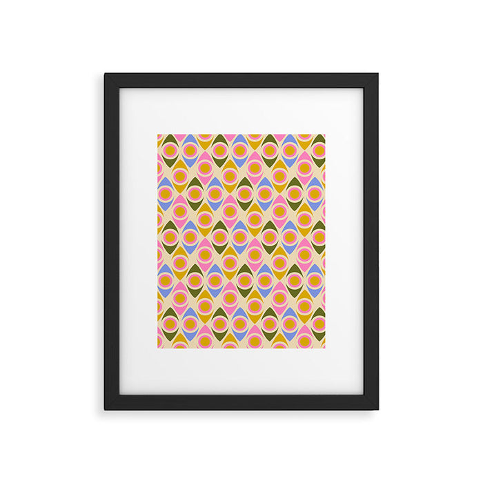 Mid century Modern Geo Pattern 1 Framed Art Print Gallery Image 1