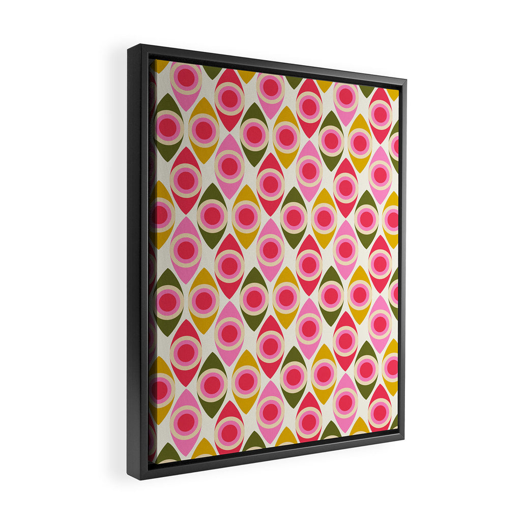 Mid Century Modern Geo pattern 2 Framed Canvas Print Gallery Image 2