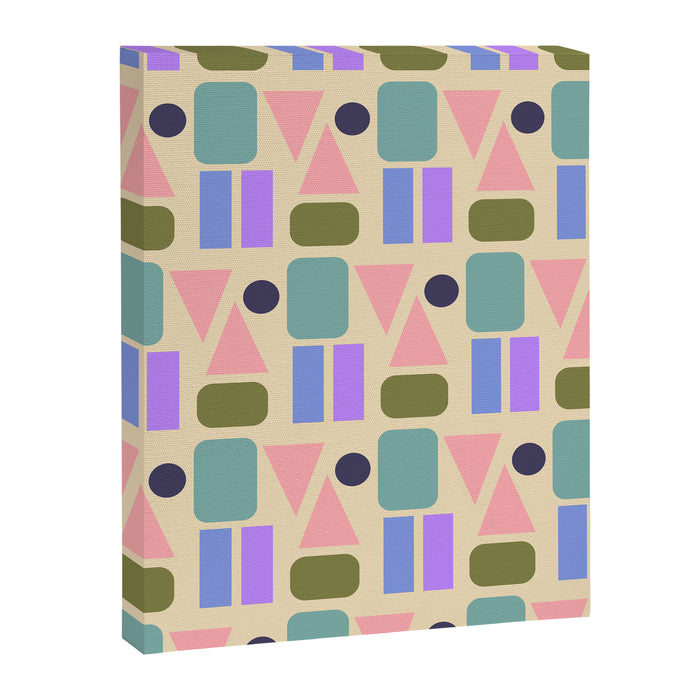 Mid-century Geometric Color Fun Canvas Print Gallery Image 1