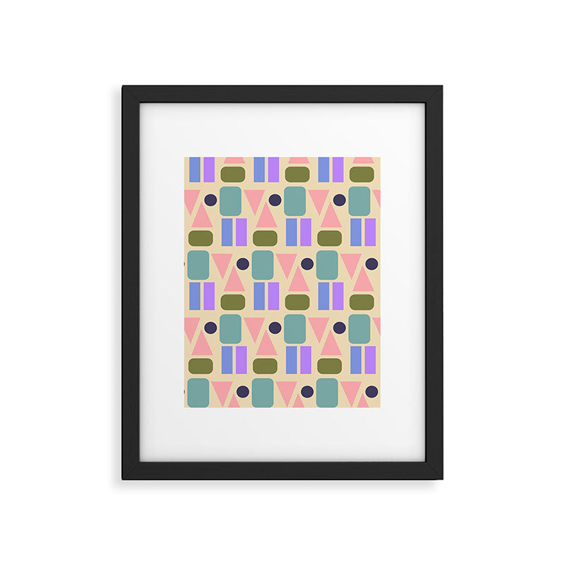 Mid-century Geometric Color Fun Framed Art Print Gallery Image 6