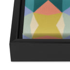  Mid-century Modern Geometric Pattern Framed Canvas Print Gallery Image 3