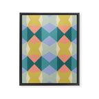  Mid-century Modern Geometric Pattern Framed Canvas Print Gallery Image 8