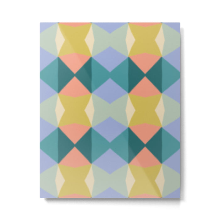  Mid-century Modern Geometric Pattern Metal Print Gallery Image 1