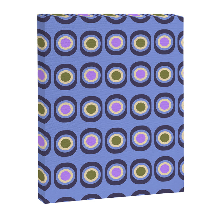Mid-century Modern Pattern - Blue Canvas Print Gallery Image 1