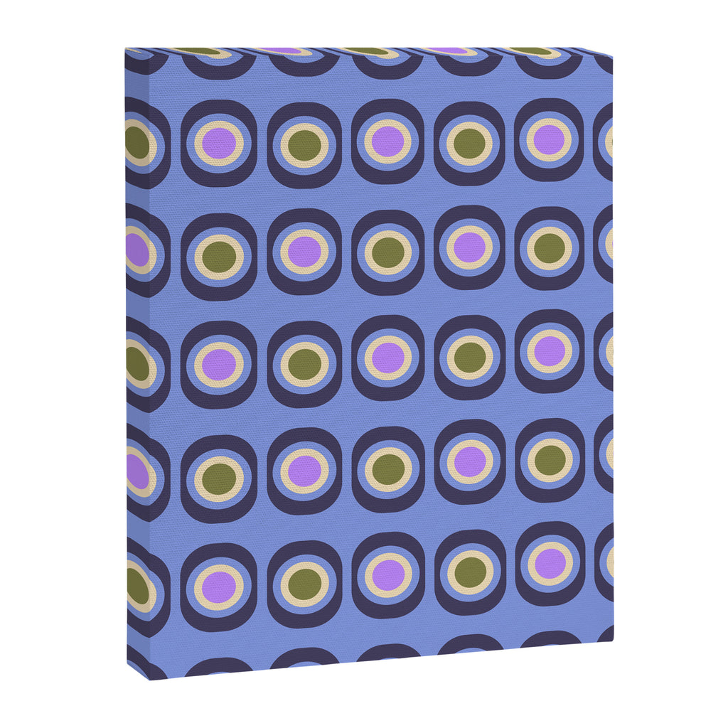 Mid-century Modern Pattern - Blue Canvas Print Gallery Image 8