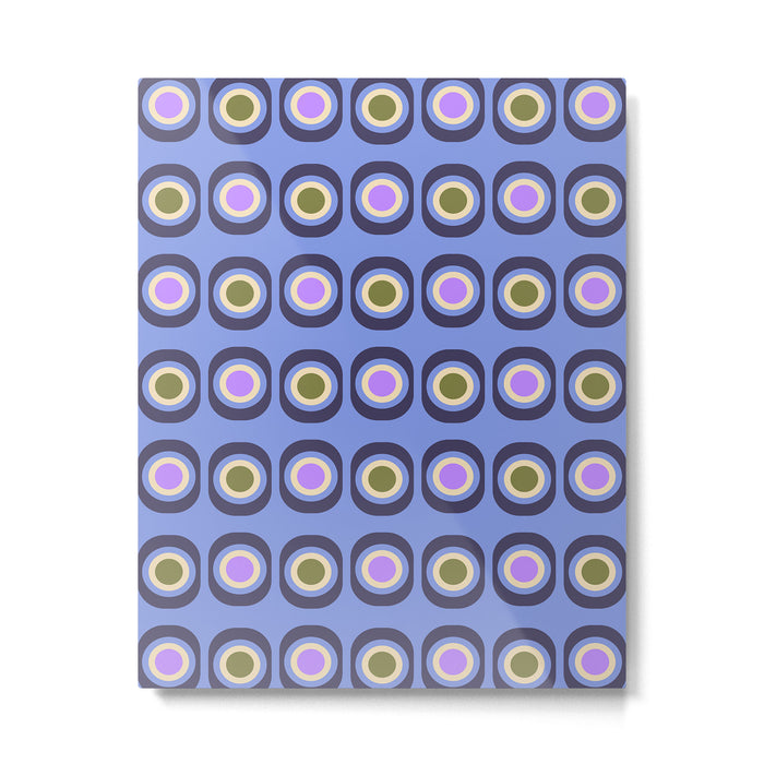 Mid-century Modern Pattern - Blue Metal Print Gallery Image 1