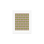 Mid-century Modern Pattern - Olive, Pink and Blue Art Print Gallery Image 1