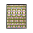 Mid-century Modern Pattern - Olive, Pink and Blue Framed Canvas Print Gallery Image 8