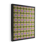Mid-century Modern Pattern - Olive, Pink and Blue Framed Canvas Print Gallery Image 2
