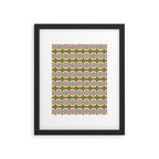 Mid-century Modern Pattern - Olive, Pink and Blue Framed Art Print Gallery Image 6