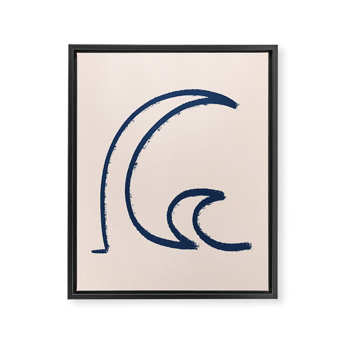 Minimalist Waves  Framed Canvas Print Gallery Image 1