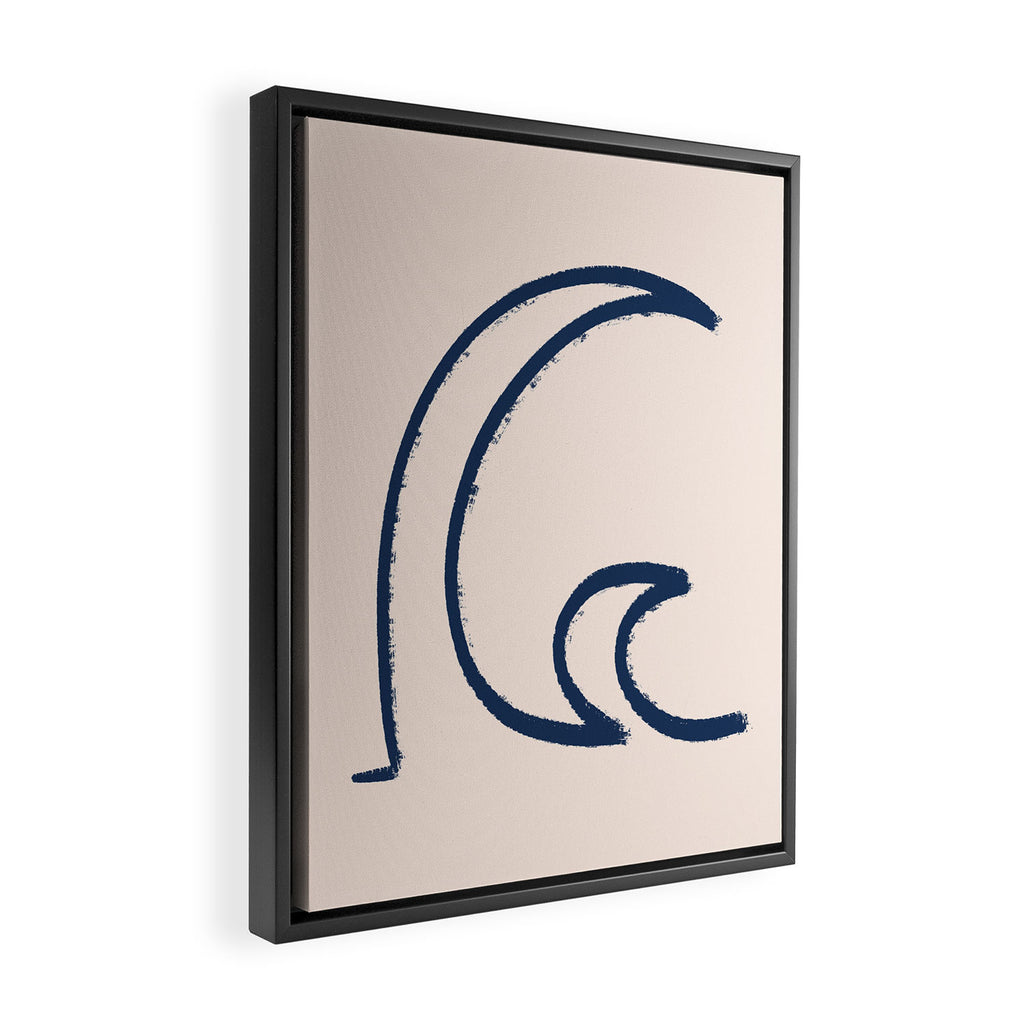 Minimalist Waves  Framed Canvas Print Gallery Image 2