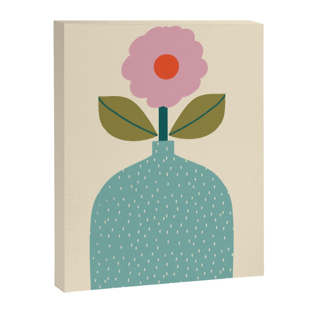 Modern Floral - Green Vase  Canvas Print Gallery Image 8