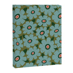 Modern Floral - Turquoise, Green and Pink Canvas Print Gallery Image 8