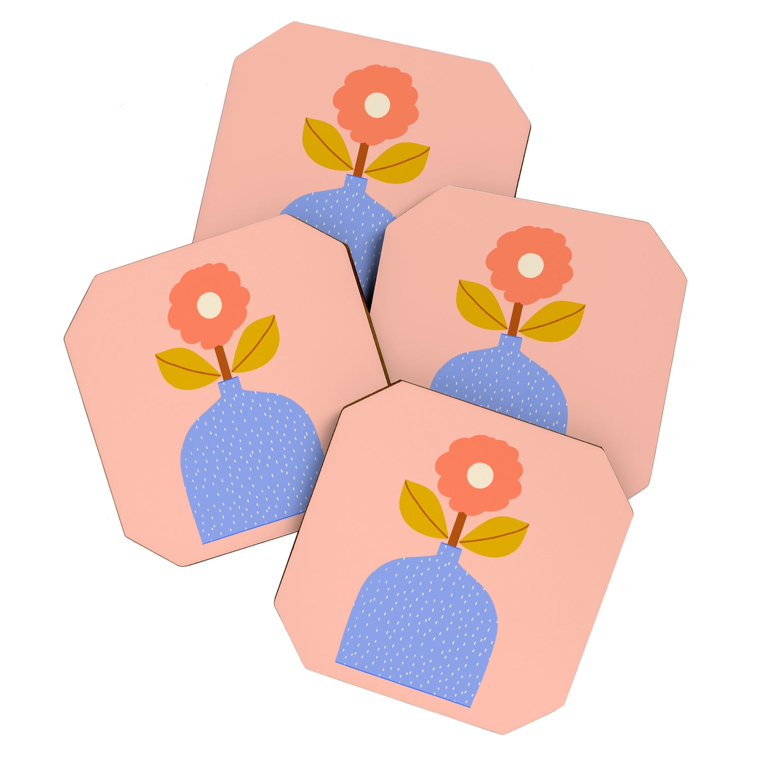 Modern Vase - Peach Coaster Gallery Image 1