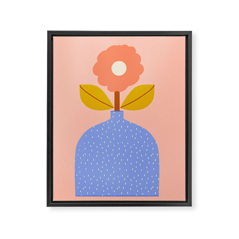Modern Vase - Peach Framed Canvas Print Gallery Image 8