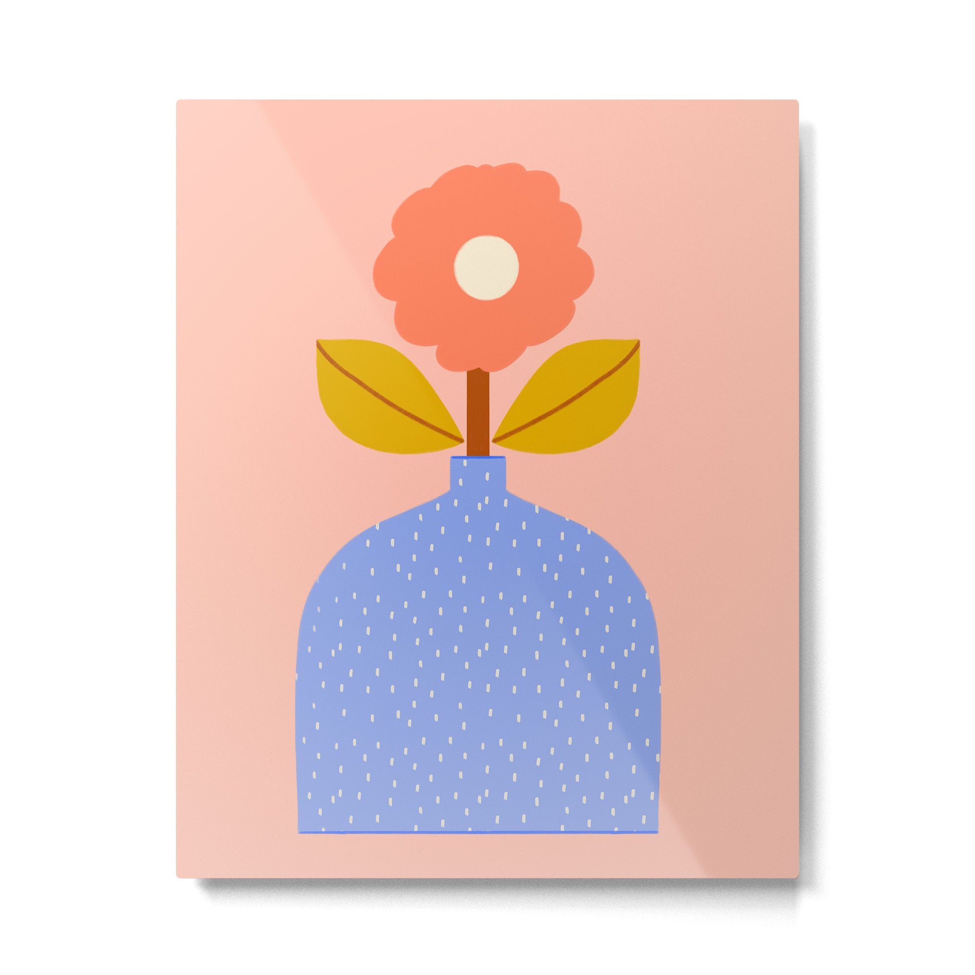 Modern Vase - Peach Metal Print Gallery Image 6