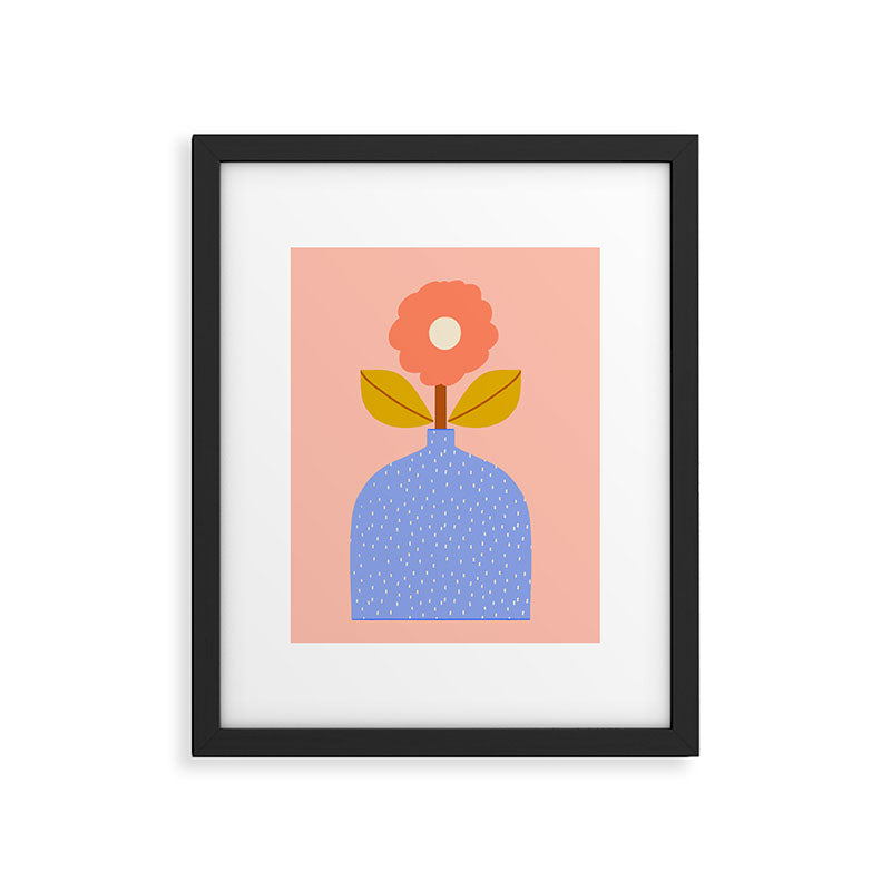 Modern Vase - Peach Framed Art Print Gallery Image 6