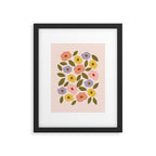 Muted Retro Ditsy Floral Pattern - Vintage Flowers Seamless Design Framed Art Print Gallery Image 6
