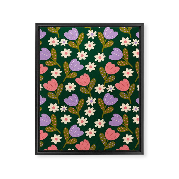 Night Flowers  Framed Canvas Print Gallery Image 1