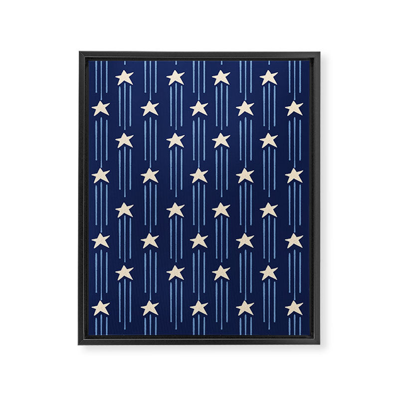 Night Star - indigo Framed Canvas Print Gallery Image 8