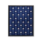 Night Star - indigo Framed Canvas Print Gallery Image 8