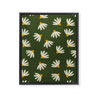 Oh! Daisy - green  Framed Canvas Print Gallery Image 8