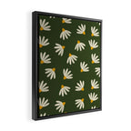 Oh! Daisy - green  Framed Canvas Print Gallery Image 2
