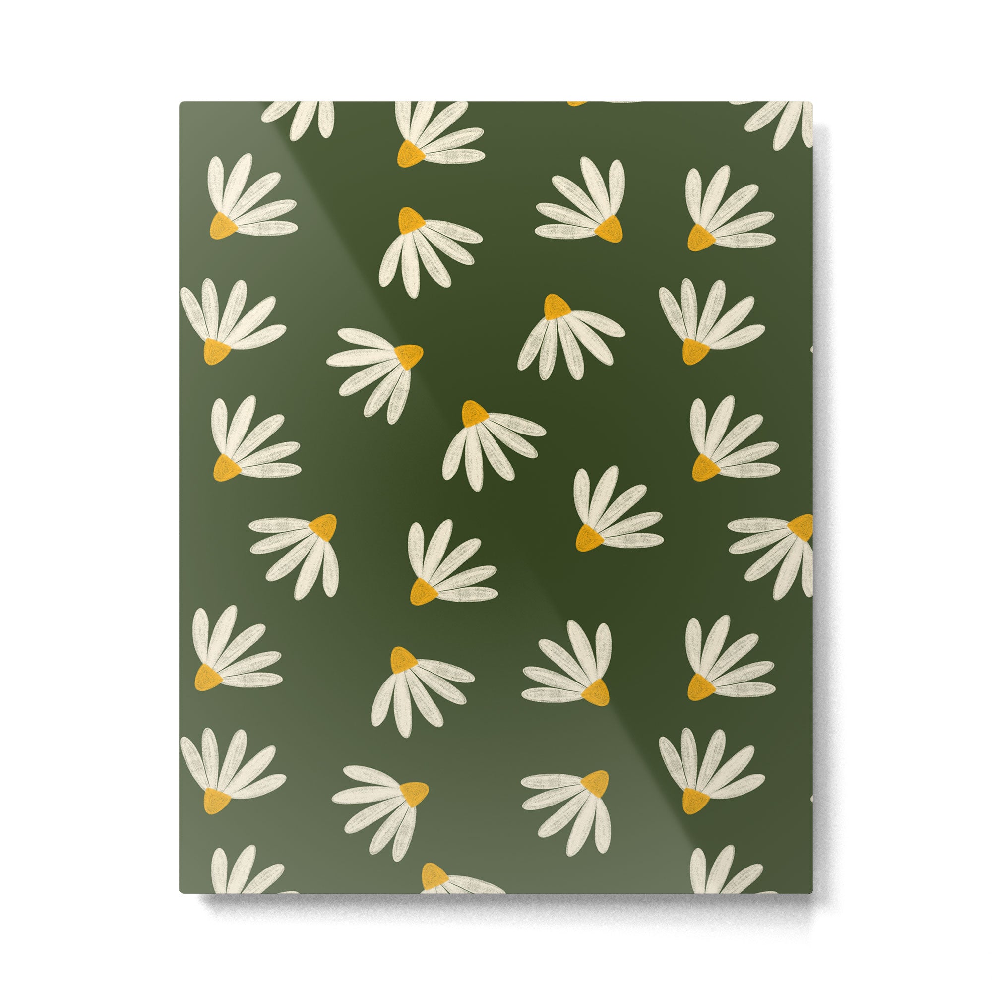 Oh! Daisy - green  Metal Print Gallery Image 6