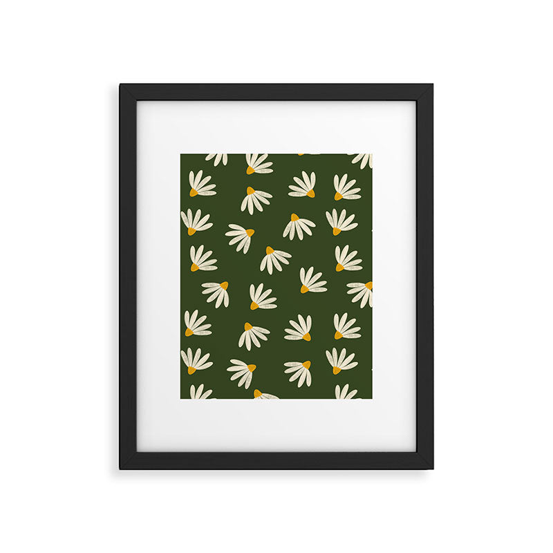 Oh! Daisy - green  Framed Art Print Gallery Image 6