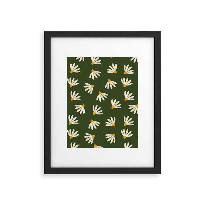 Oh! Daisy - green  Framed Art Print Gallery Image 1
