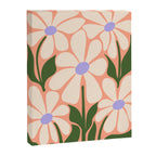 Oh, Daisy! Peach, off-white, purple and green Canvas Print Gallery Image 8