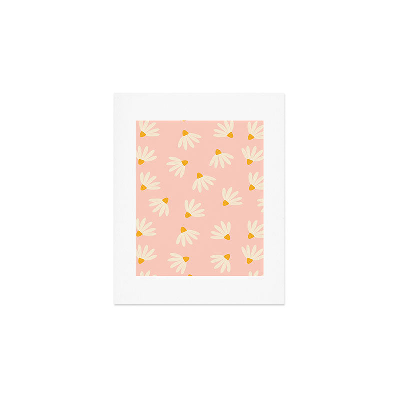 Oh! Daisy - Salmon  Art Print Gallery Image 1