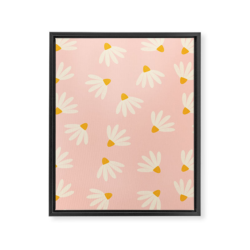 Oh! Daisy - Salmon  Framed Canvas Print Gallery Image 8