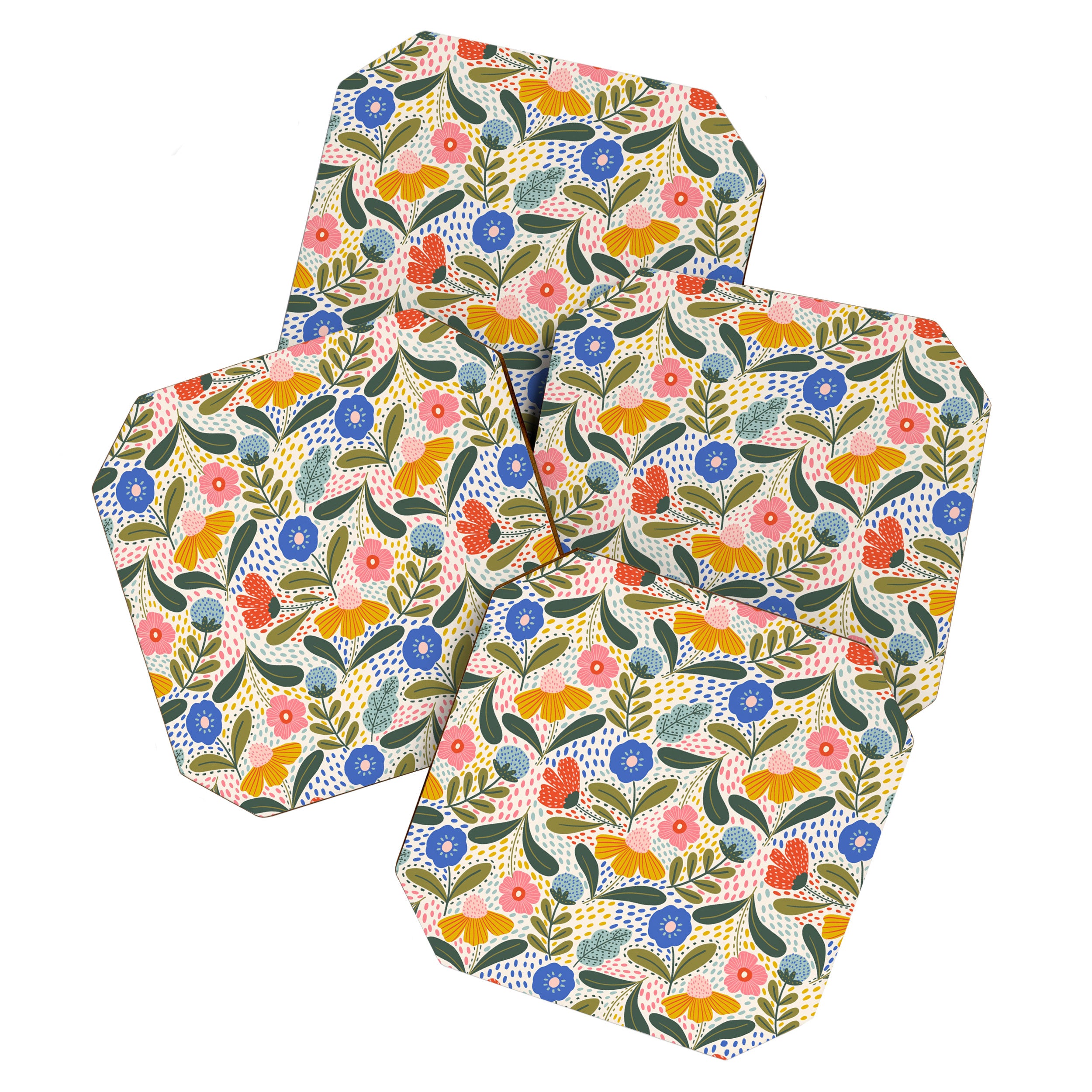 Oh Happy day - Floral pattern  Coaster Gallery Image 1