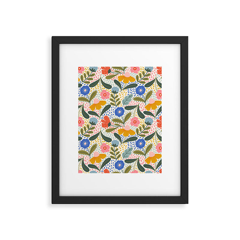 Oh Happy day - Floral pattern  Framed Art Print Gallery Image 6