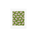 Olive and Purple - Retro Daisies  Art Print Gallery Image 1