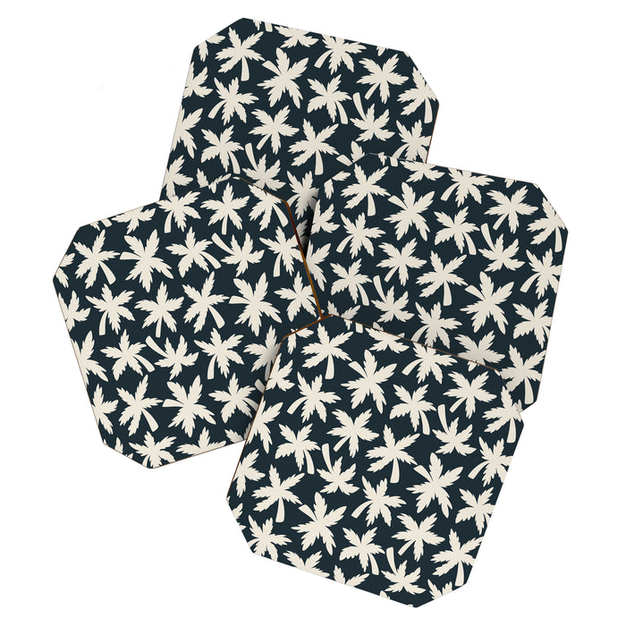Palm Trees - Black and White  Coaster Gallery Image 1
