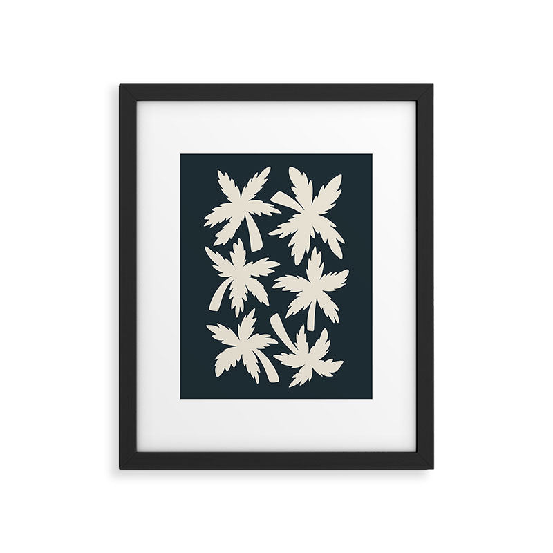 Palm Trees - Black and White  Framed Art Print Gallery Image 5