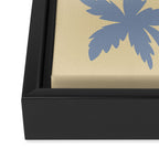 Palm Trees - Blue and Cream Framed Canvas Print Gallery Image 3