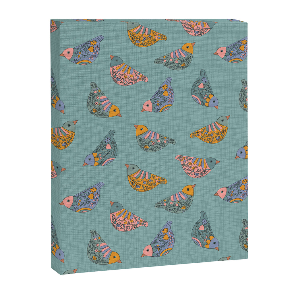 Pastel Bird Pattern  Canvas Print Gallery Image 8