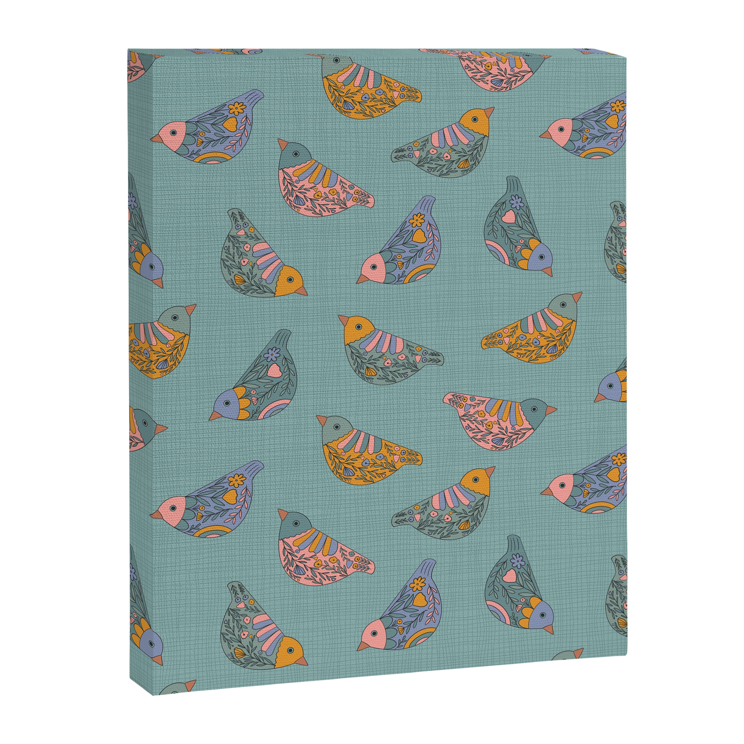 Pastel Bird Pattern  Canvas Print Gallery Image 8