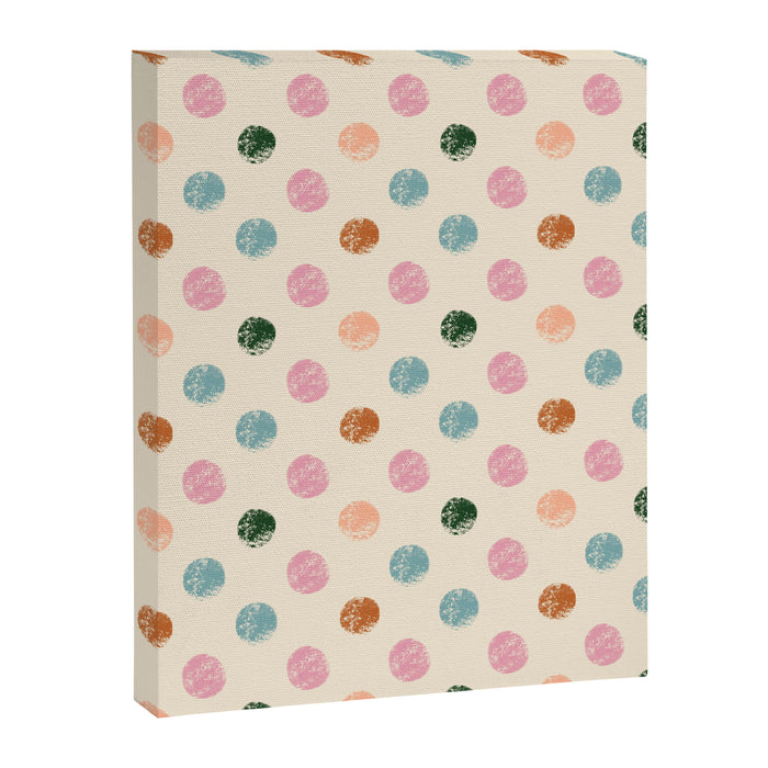 Pastel Color Polka Dot Canvas Print Gallery Image 1