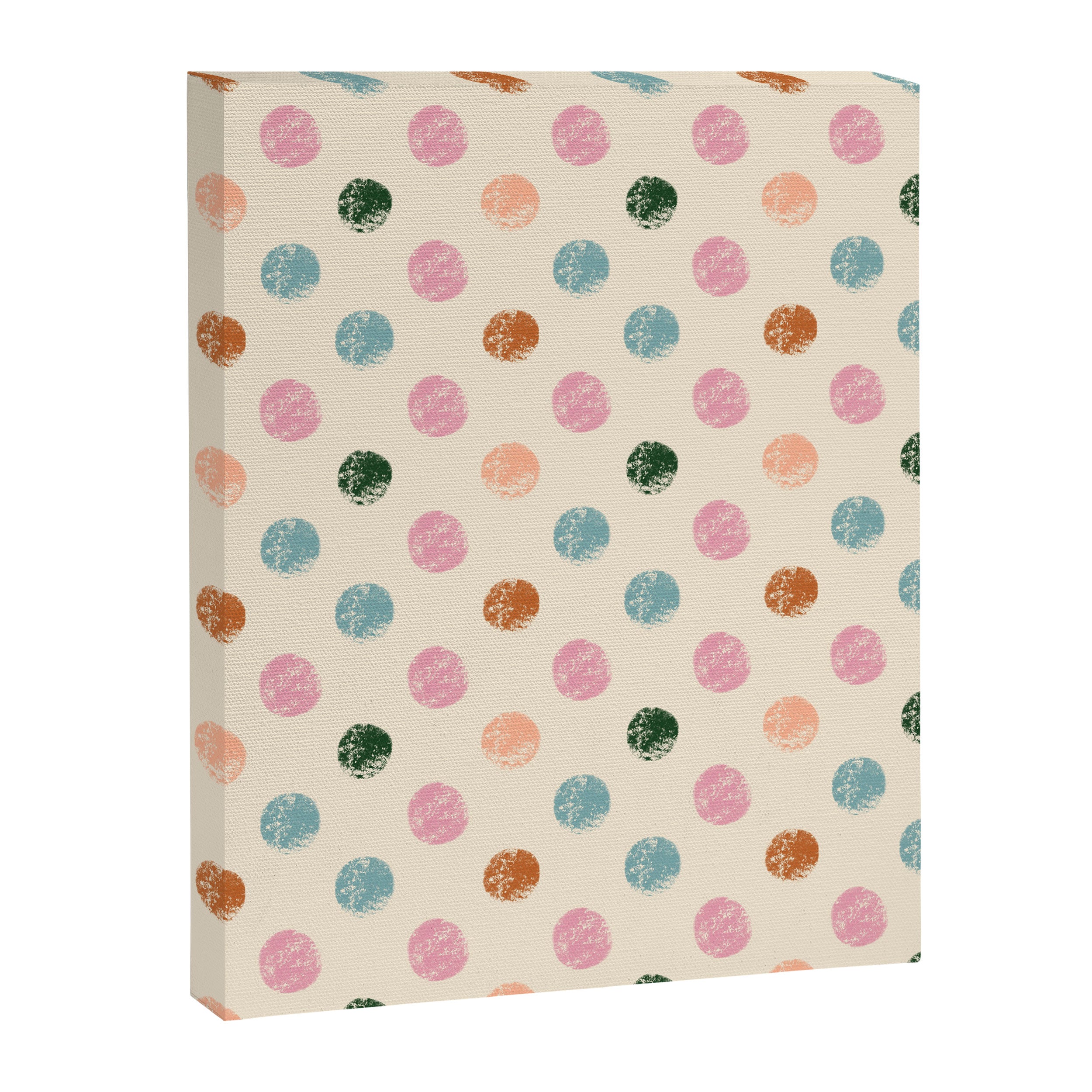 Pastel Color Polka Dot Canvas Print Gallery Image 8