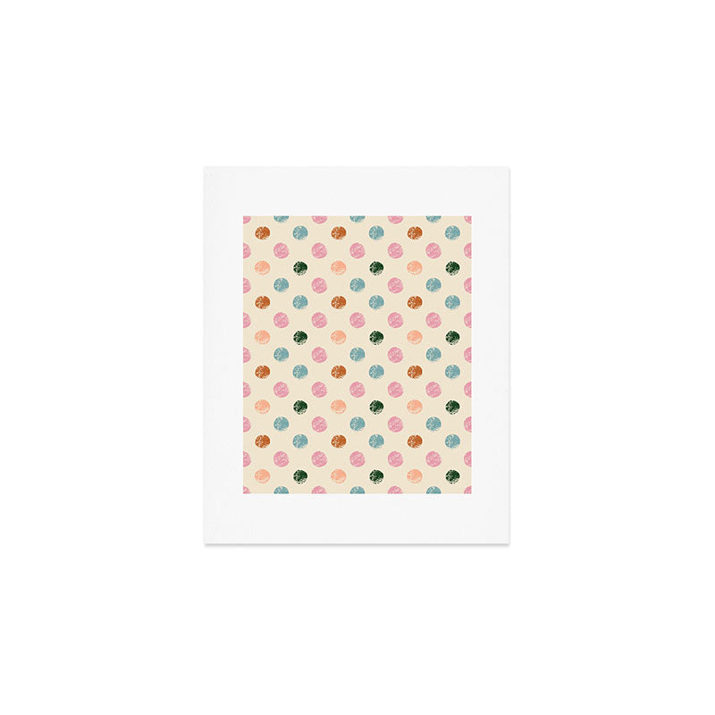 Pastel Color Polka Dot Art Print Gallery Image 1