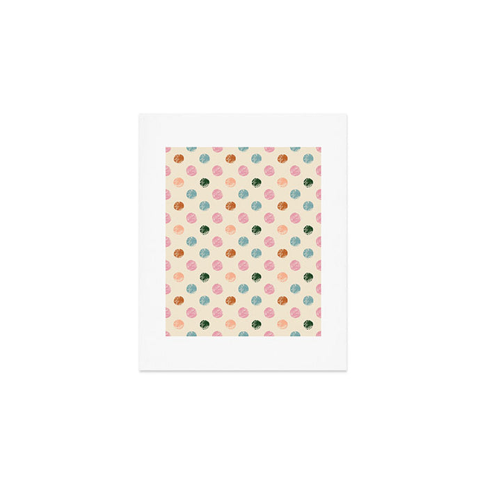 Pastel Color Polka Dot Art Print Gallery Image 1